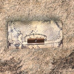 Coach snake print leather wallet